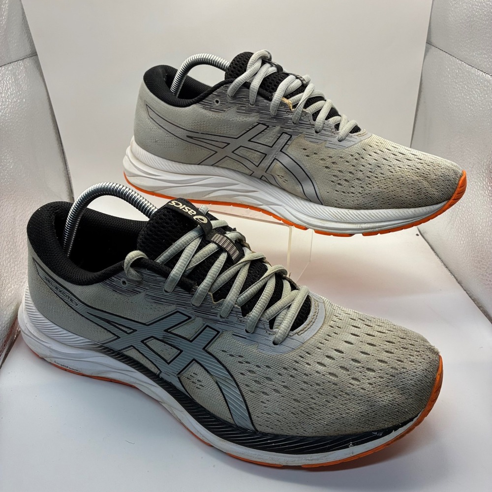 Asics Gel-Excite 7 Mens Size 12 Running Shoes Grey Black Orange 1011A657